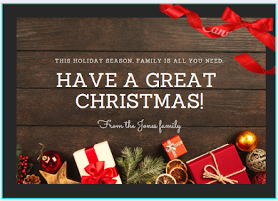 Tarjeta de felicitación: regalos de Navidad