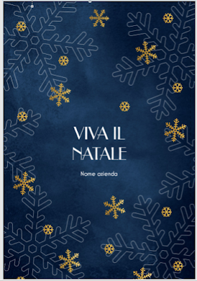 Tarjeta de felicitación: paisaje festivo nevado