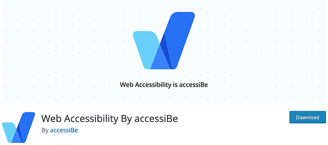 página de descarga del plugin accessibe de wordpress