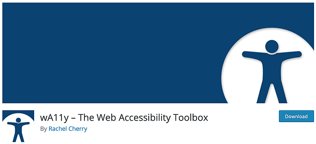 Página de descarga del complemento de accesibilidad de WordPress wA11y (disponibilidad de la red)
