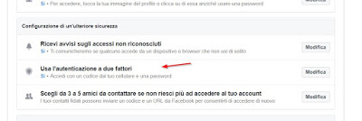 Autenticación en Facebook Autenticación de dos factores