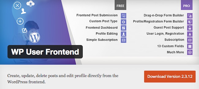 Sitio de descarga del complemento WP Frontend Publishing