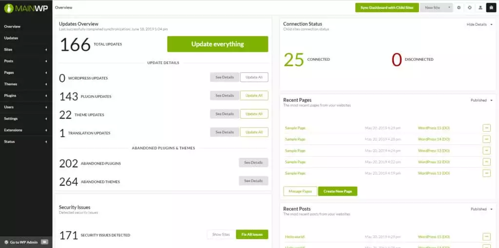 ManageWP - Herramienta de administración de sitios de WordPress
