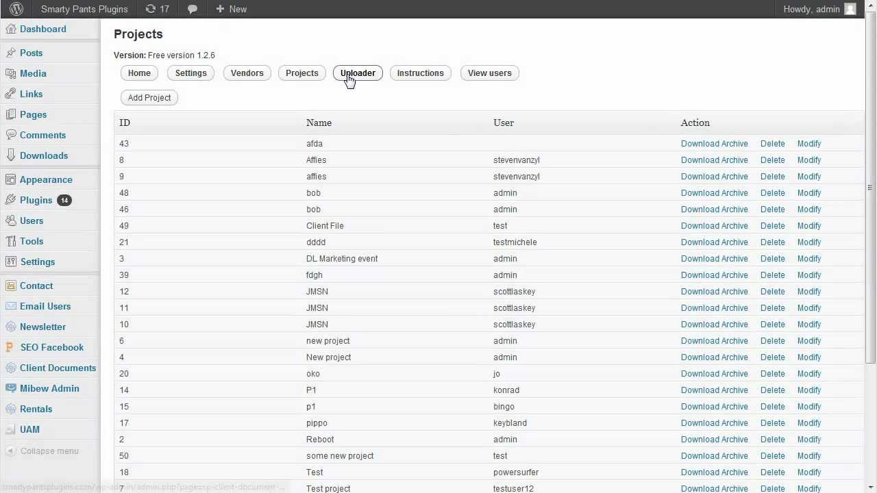 Gestor de proyectos y documentos SP - wordpress-project-management-plugin