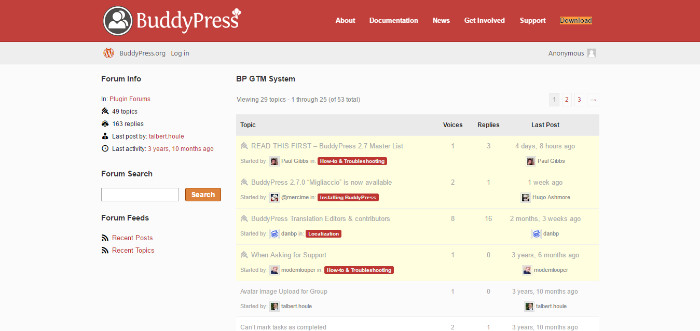 BuddyPress-gestión-de-proyectos-wordpress-plugin