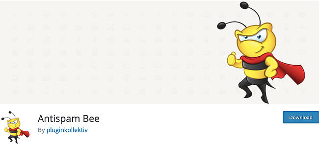 Página con un listado del complemento Antispam Bee para WordPress