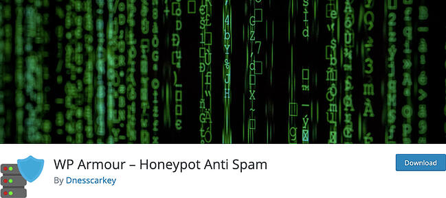 página con la lista del complemento antispam WP Armor para WordPress