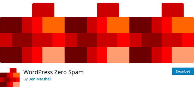 Página que enumera el complemento WordPress Zero Spam