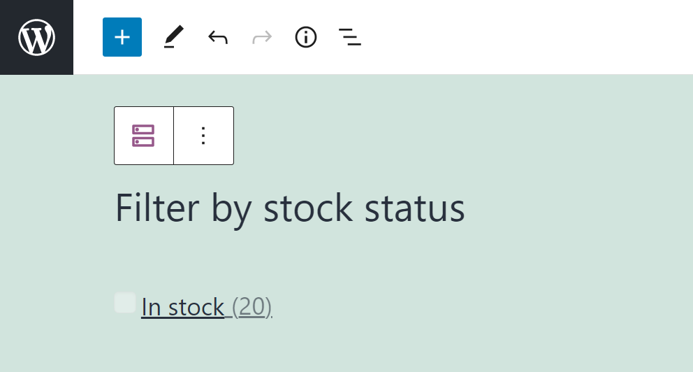 Filtrar por inventario en WordPress.