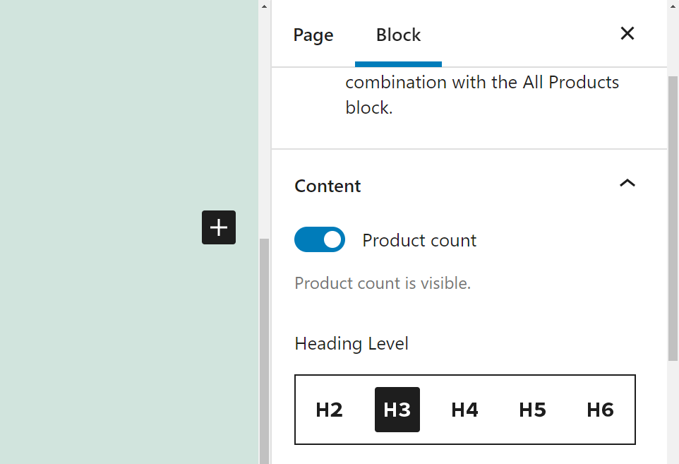Configuración de bloqueo Filtrar productos por almacén.