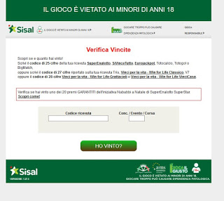 Verificación de ganancias de SuperEnalotto