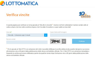 Verificación de ganancias de 10eLotto