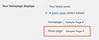 muestra la página de inicio, cómo eliminar la barra lateral en WordPress de la página de publicación del blog en la sección de visualización de la página de inicio