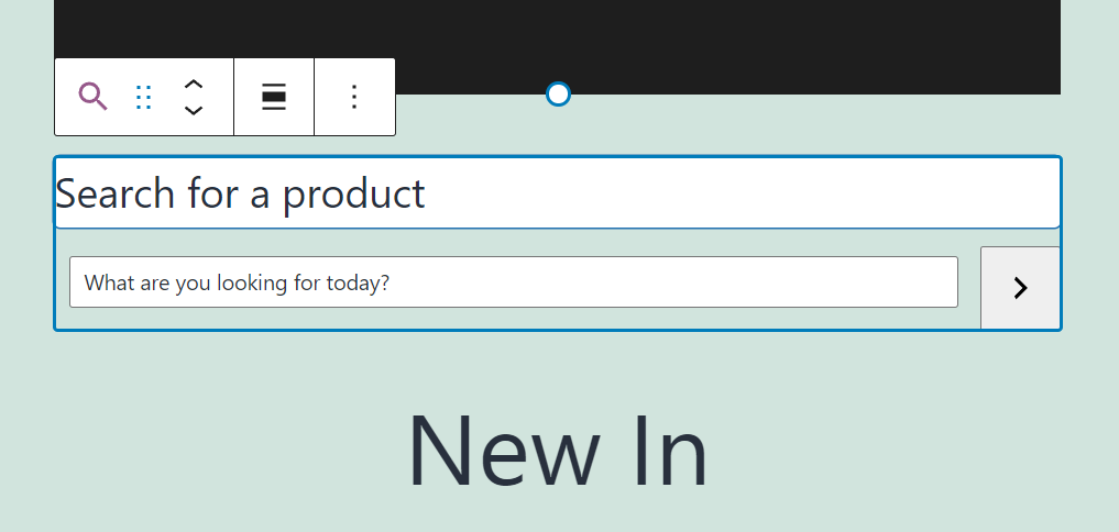 Personalización del bloque de búsqueda de productos