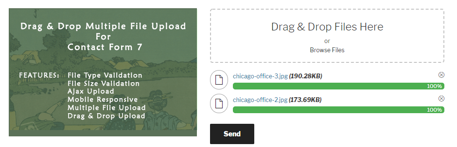 Arrastrar y soltar cargar varios archivos