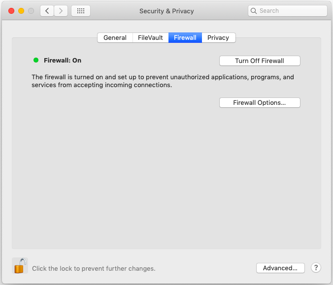 Deshabilitar el firewall en Mac OS puede ayudar a solucionar el problema del servidor DNS que no responde
