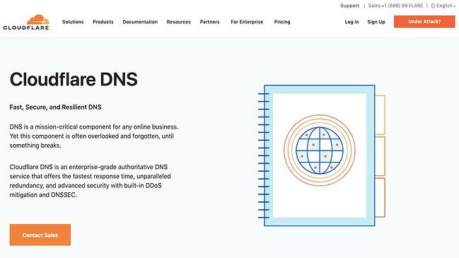 Una página que enumera uno de los mejores servidores DNS de Cloudflare DNS