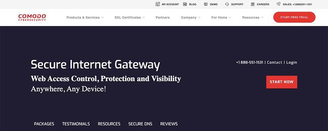 página que enumera uno de los mejores servidores DNS de Comodo Secure DNS