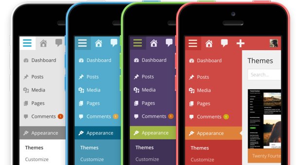 Colorido panel de administración de WordPress