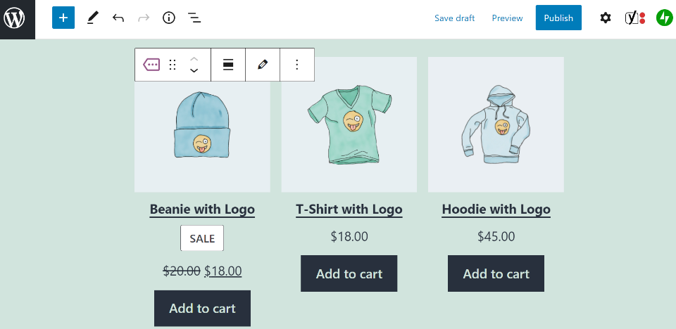 cuadrícula de productos de WooCommerce,