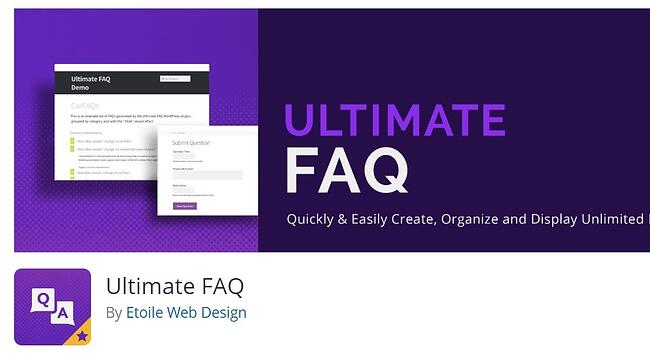 Fondo púrpura de dos colores, las últimas preguntas frecuentes descargables por Etoile Web Design