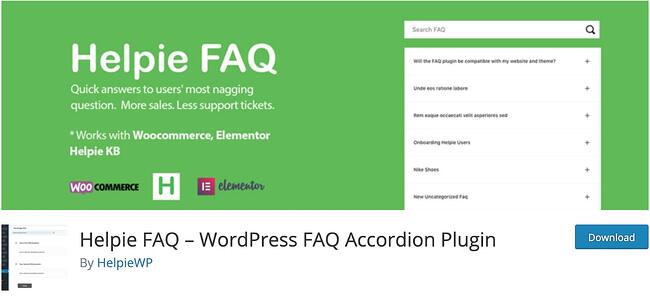 Fondo verde para el complemento de preguntas frecuentes de Helpie descargable por Helpie WP