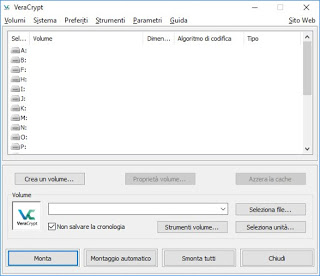 Interfaz de VeraCrypt Interfaz de usuario VeraCrypt