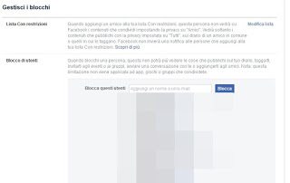 Gestión de bloqueo de Facebook Gestión de bloques