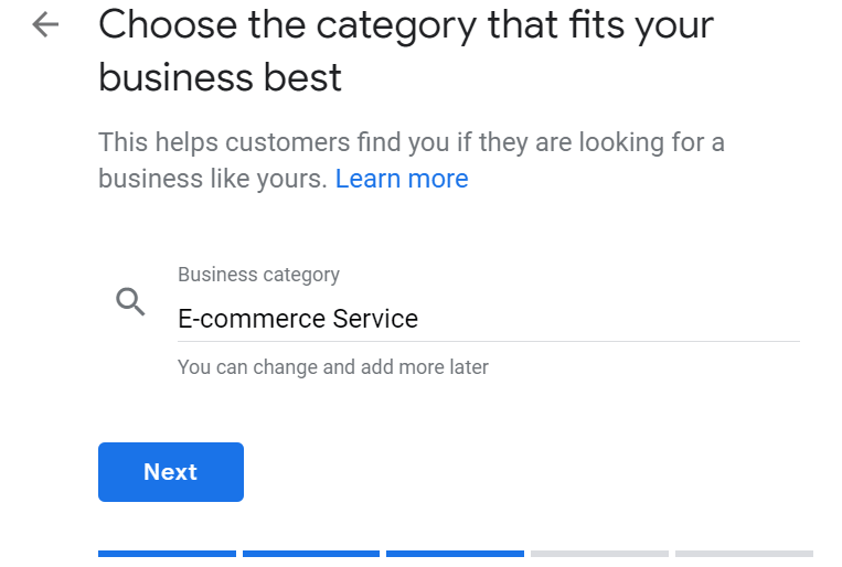 lista de categorías de actividades