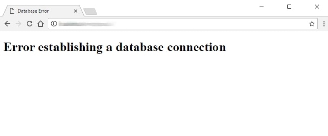 Ocurrió un error al establecer una conexión con la base de datos