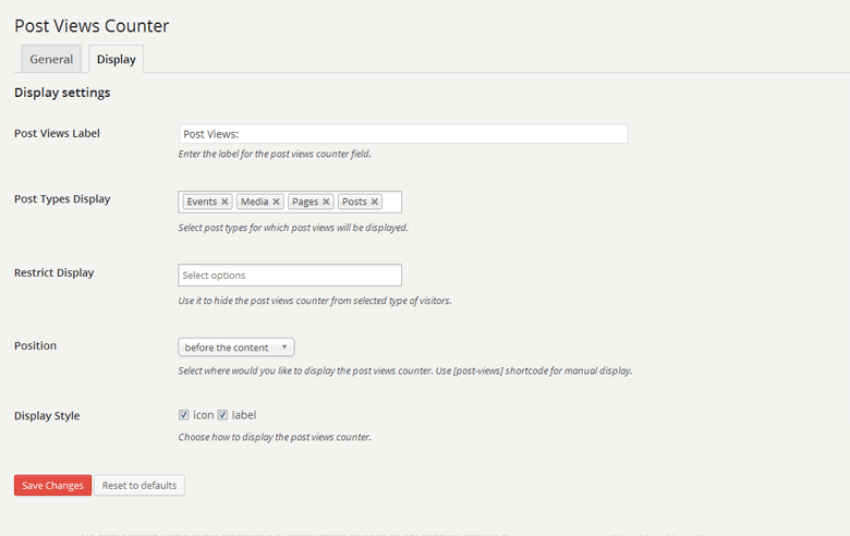 una vista de ejemplo del complemento de administración de vista de contador de publicaciones para las vistas de publicaciones de WordPress