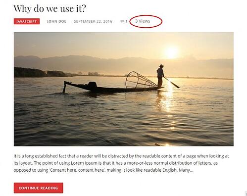 ejemplos de vistas de publicaciones en WordPress