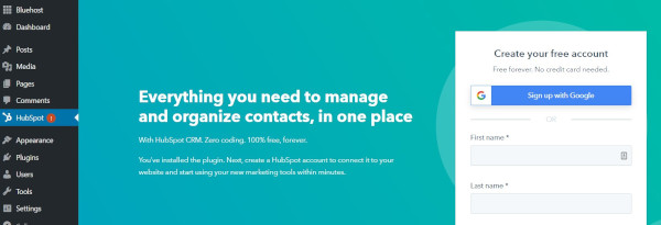 Inicie sesión en el complemento de chat en vivo de hubspot para completar la instalación