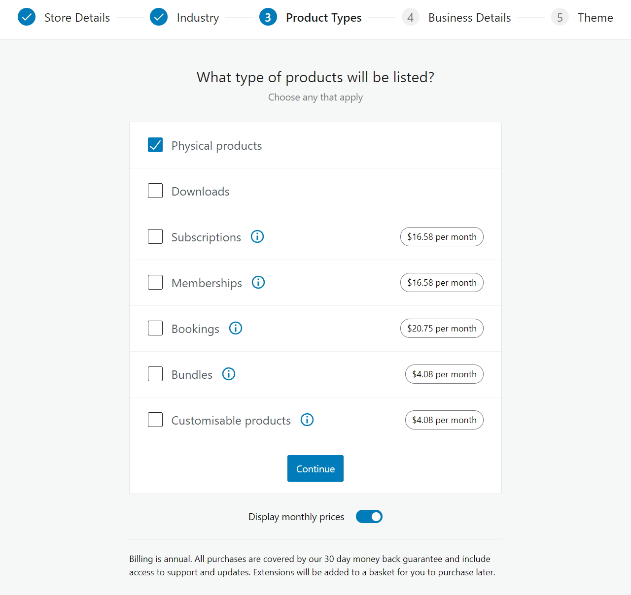 Configurar los tipos de productos que venderá con WooCommerce