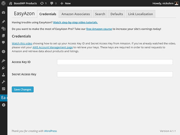 crear un enlace de afiliado de wordpress en la demostración del editor de wordpress