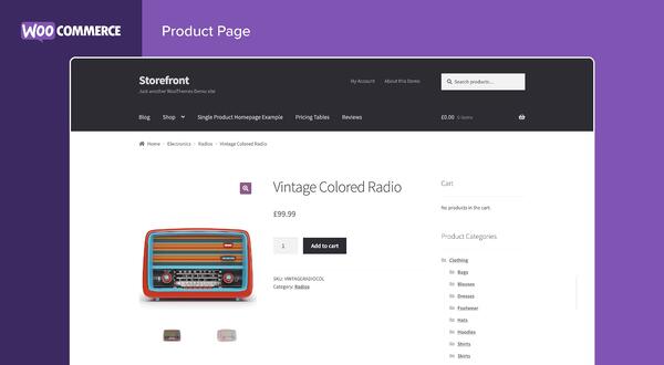 un ejemplo de un anuncio en un sitio web de wordpress en una tienda en línea