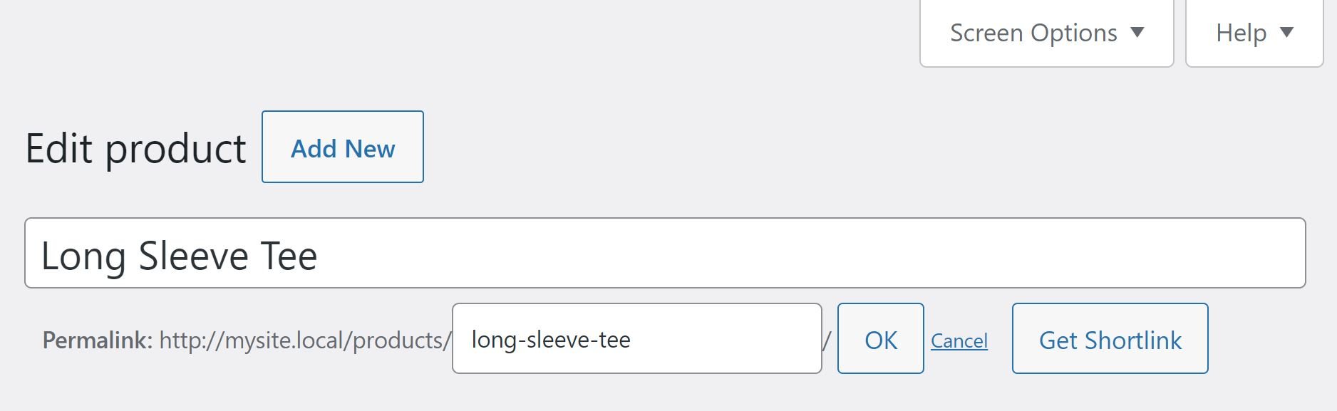 Editar un enlace permanente en el editor