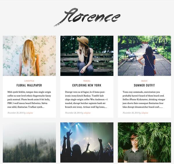 Blog florentino estilo tumblr wordpress demo