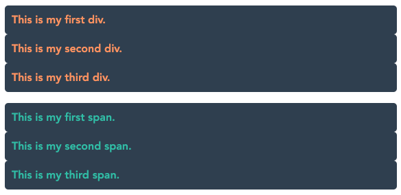 ejemplo visual de un bloque de propiedades de visualización CSS