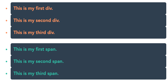 ejemplo visual de la propiedad de visualización CSS de elemento de lista