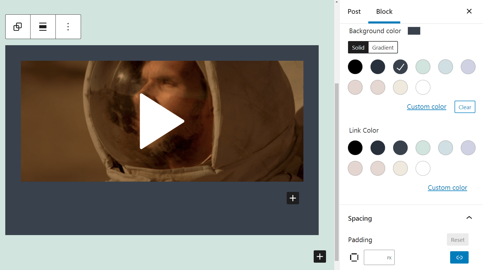 Cambia el color de fondo.