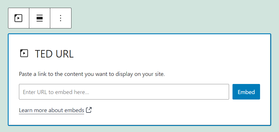 Incrustar la URL de su TED Talks en WordPress
