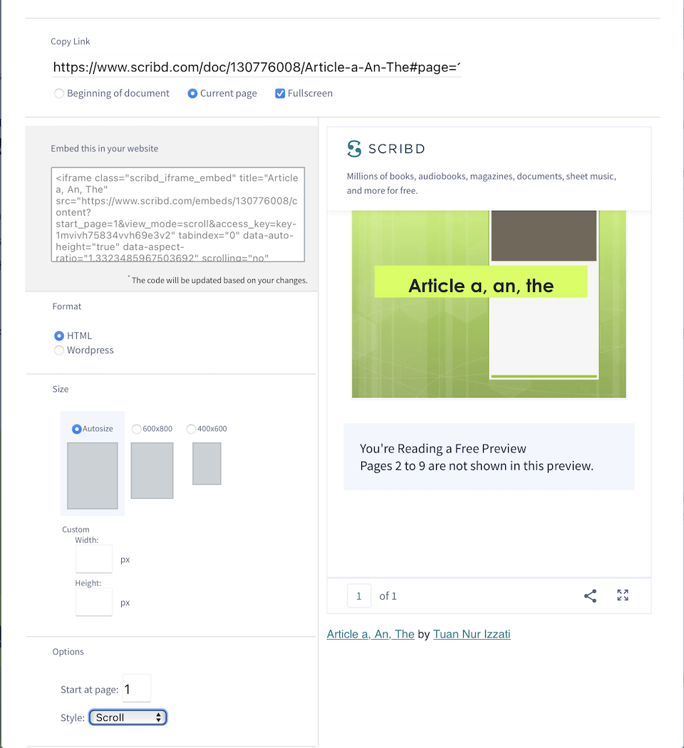 Insertar Scribd