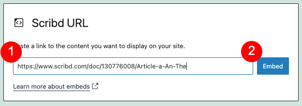 Insertar Scribd