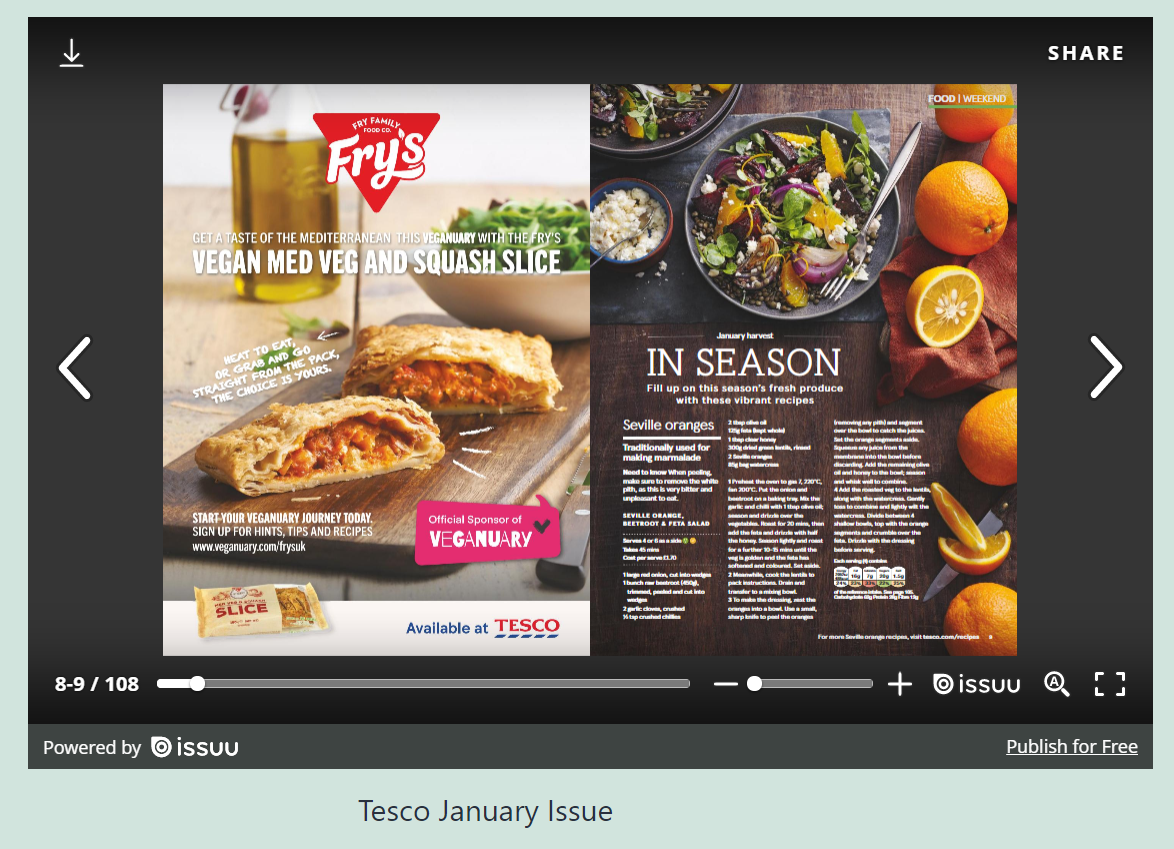 Ejemplo de revista Issuu en WordPress