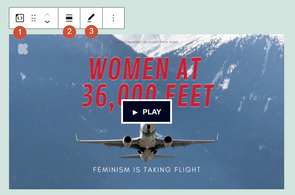 Menú de formato de Kickstarter