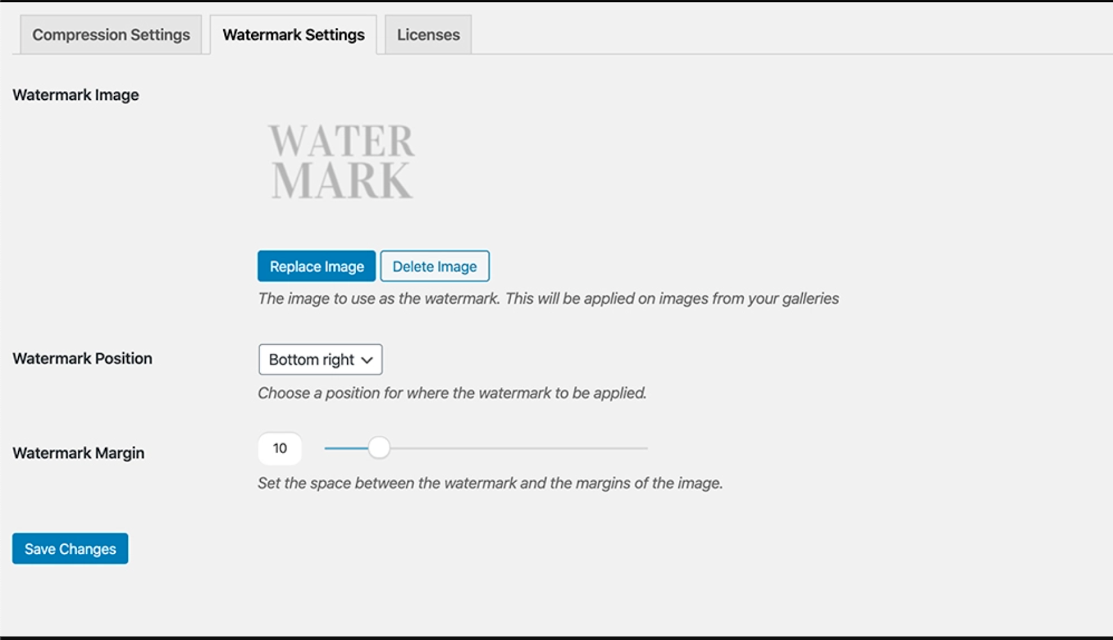 galería de imágenes de modula con demostración de imagen con marca de agua