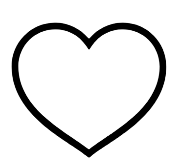 icono de corazón negro delineado