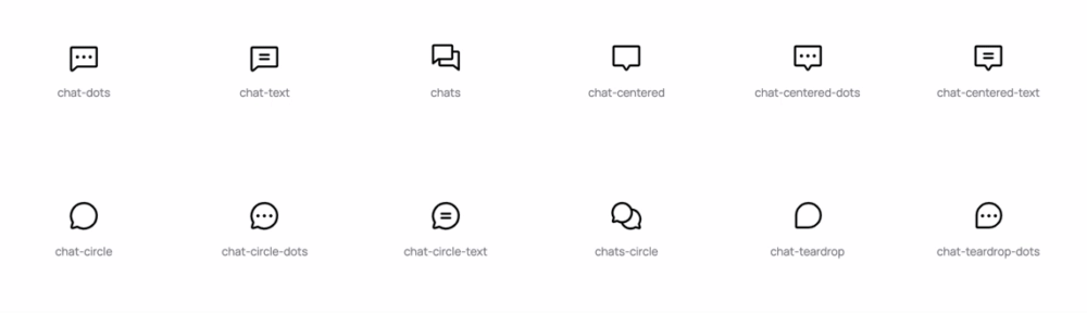 conjunto de iconos de chat sensible al material