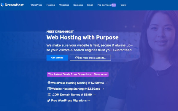 alojamiento compartido dreamhost para wordpress
